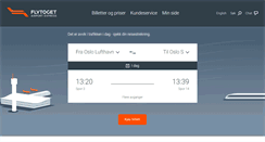 Desktop Screenshot of flytoget.no